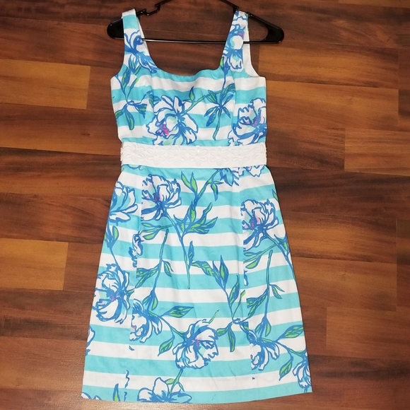 Lilly Pulitzer Stripe beaded sleeveless dress 2 - Picture 7 of 11